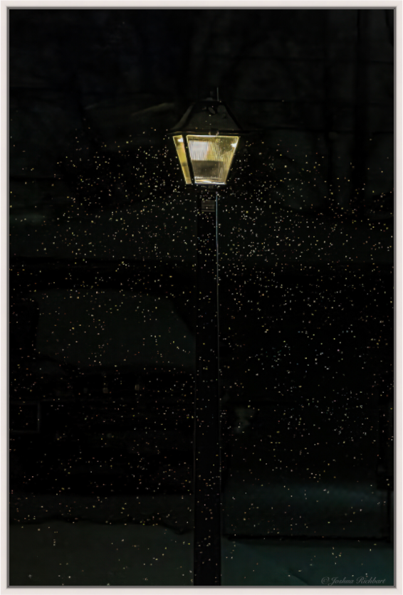 Solitary Street Lamp in the Snow